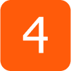 Number 4 on an orange background